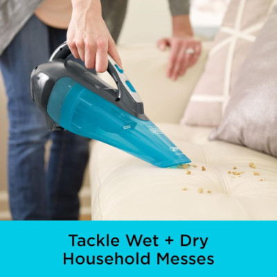 Black+Decker dustbuster AdvancedClean Cordless Wet/Dry Handheld Vacuum Titanium HLWVA325J21